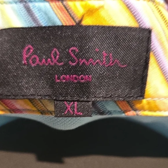 Paul Smith Light Blue Polo with Multicolor Stripes - Picture 2 of 10